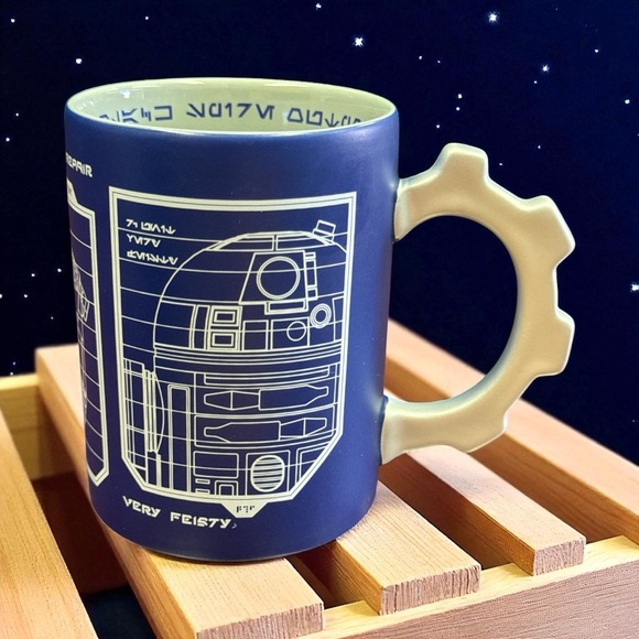 Disney Star Wars Mug Galaxy Edge R2 D2 Blueprint Mug - Picture 1 of 4